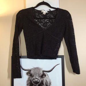 Black lace top